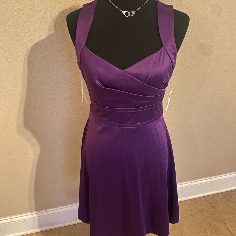 JUNIORS PURPLE PLUM TEEZE ME DRESS SIZE 11